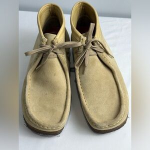 Clarks Collection Wallabees Mens 9 Maple Leather Chukka Ankle Boots Lace Up